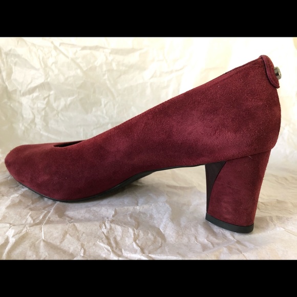 9M Stuart Weitzman Logovday Bordeaux Suede Pumps - Picture 3 of 15